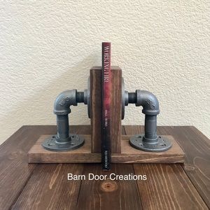 Rustic Industrial Book Ends